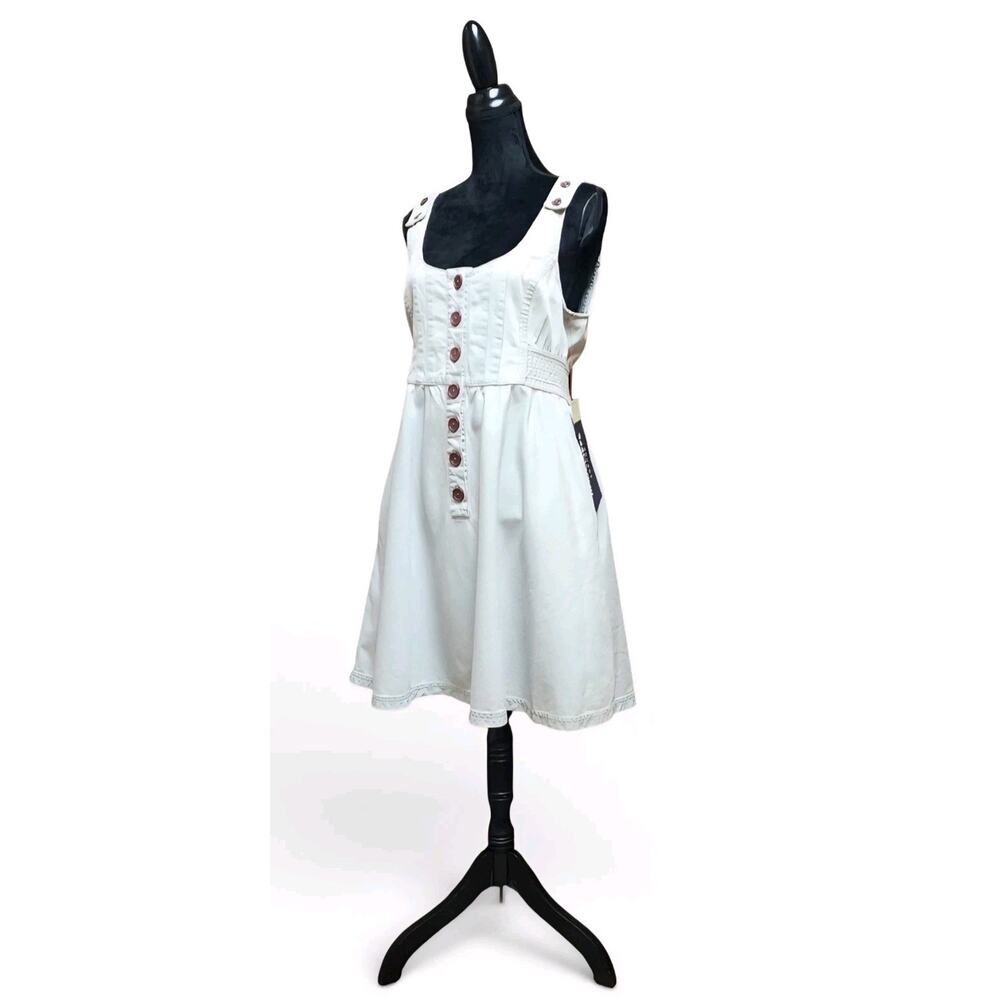 Radcliffe London New Women's Sleeveless Light Blue Denim Button-Up Dress Size 10 - Picture 3 of 8
